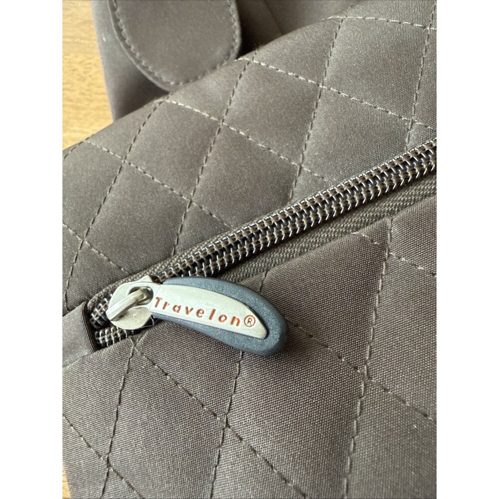TRAVELON Brown‎ Crossbody Messenger Shoulder Anti-Theft Travel Assessories NWOT - Picture 9 of 12